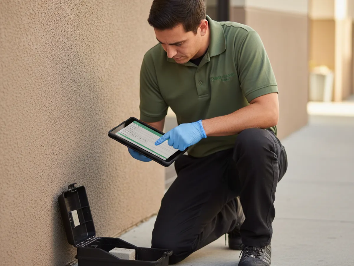 Commercial detail work by a licensed pest control technician in Hidden Meadows, CA