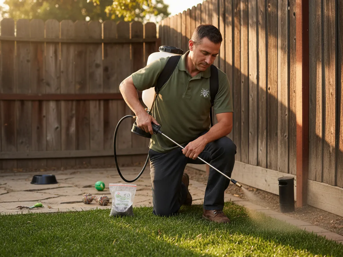 Fleas & Ticks detail work by a licensed pest control technician in Hidden Meadows, CA